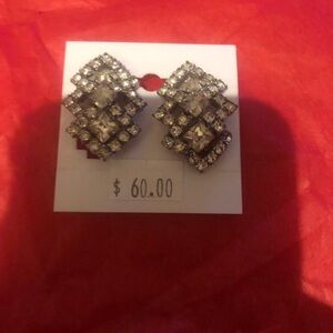 Elegant Silver Crystal Earrings